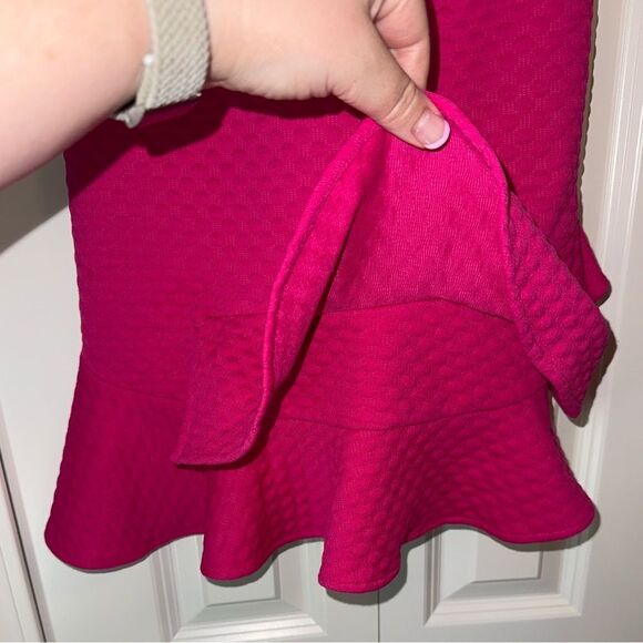 Eliza J Pink Ruffled Sheath Dress Cocktail - Picture 9 of 13